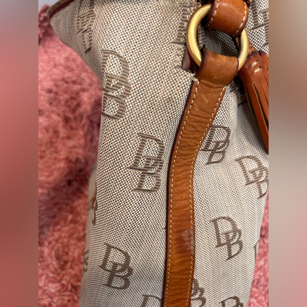 Dooney and Bourke Tulip Tassel Tote Handbag - vintage - big logos - Picture 6 of 13